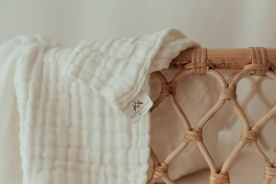 Organic Cotton Muslin Blanket | White