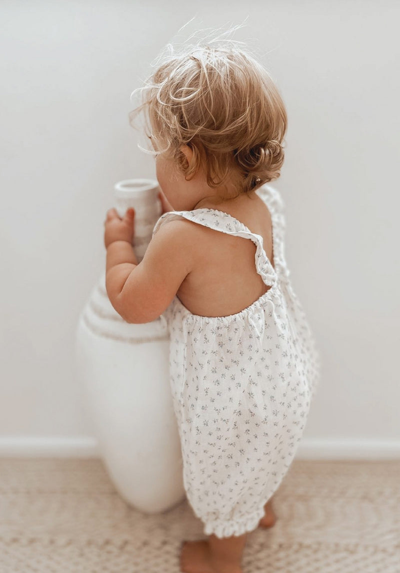 Smocked Overall - Dainty Flowers